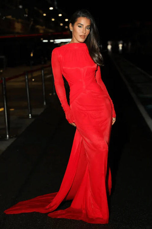 EFFIE KATS MONACO GOWN RED SIZE 10 – Curated Collection