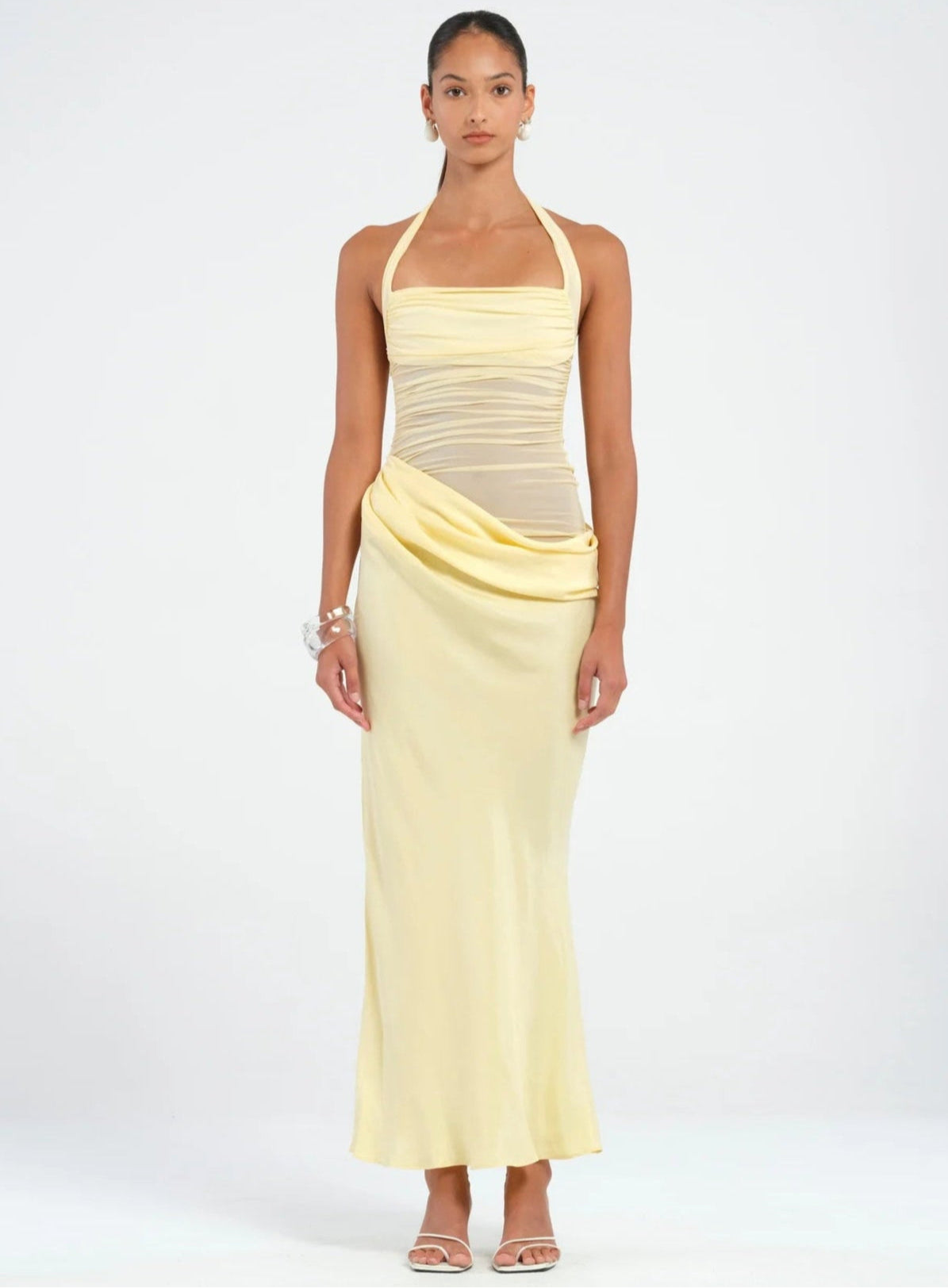 BENNI GINA MAXI DRESS BUTTER SIZE 8