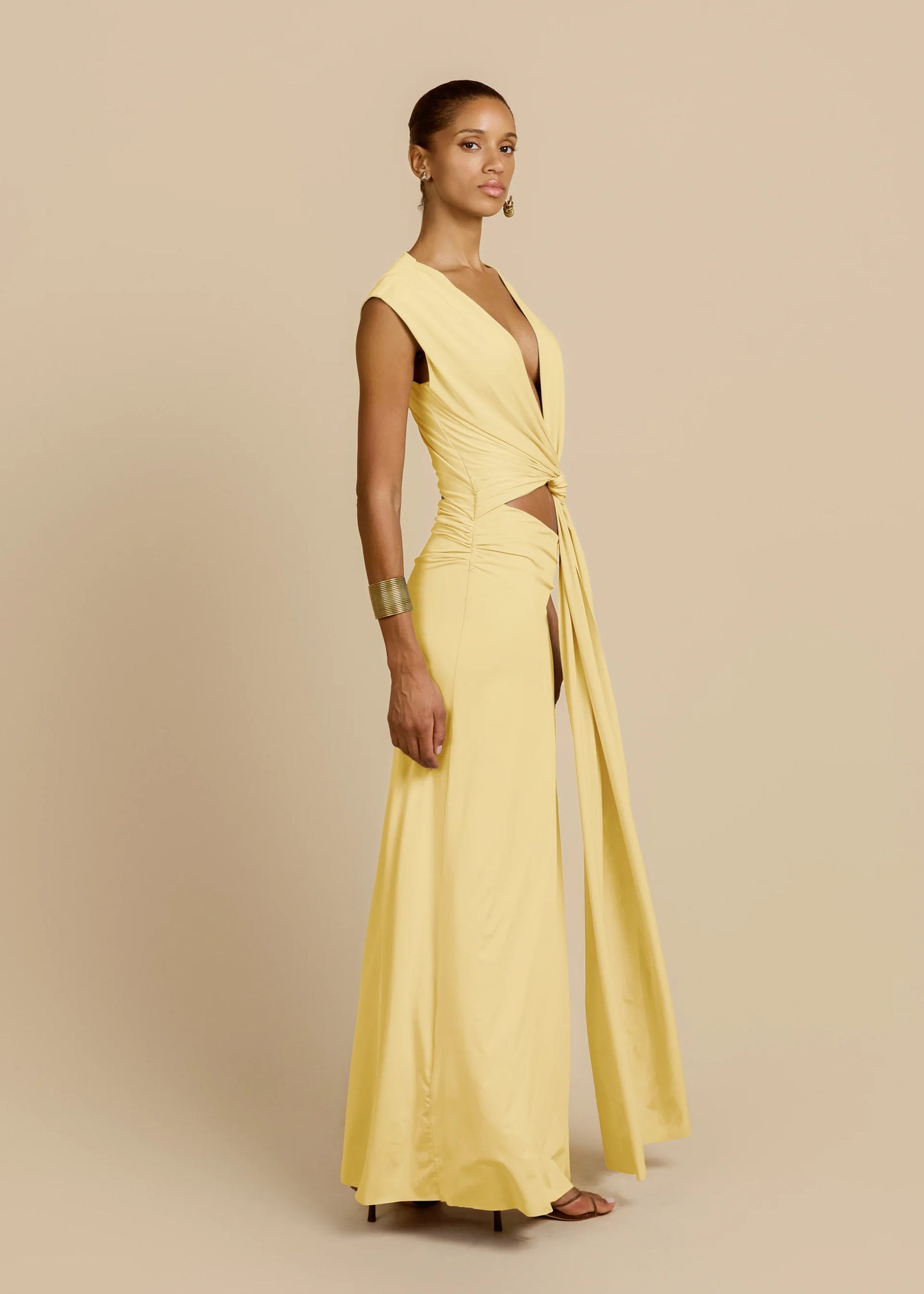 ARCINA ORI JADE DRESS LEMON YELLOW SIZE 8