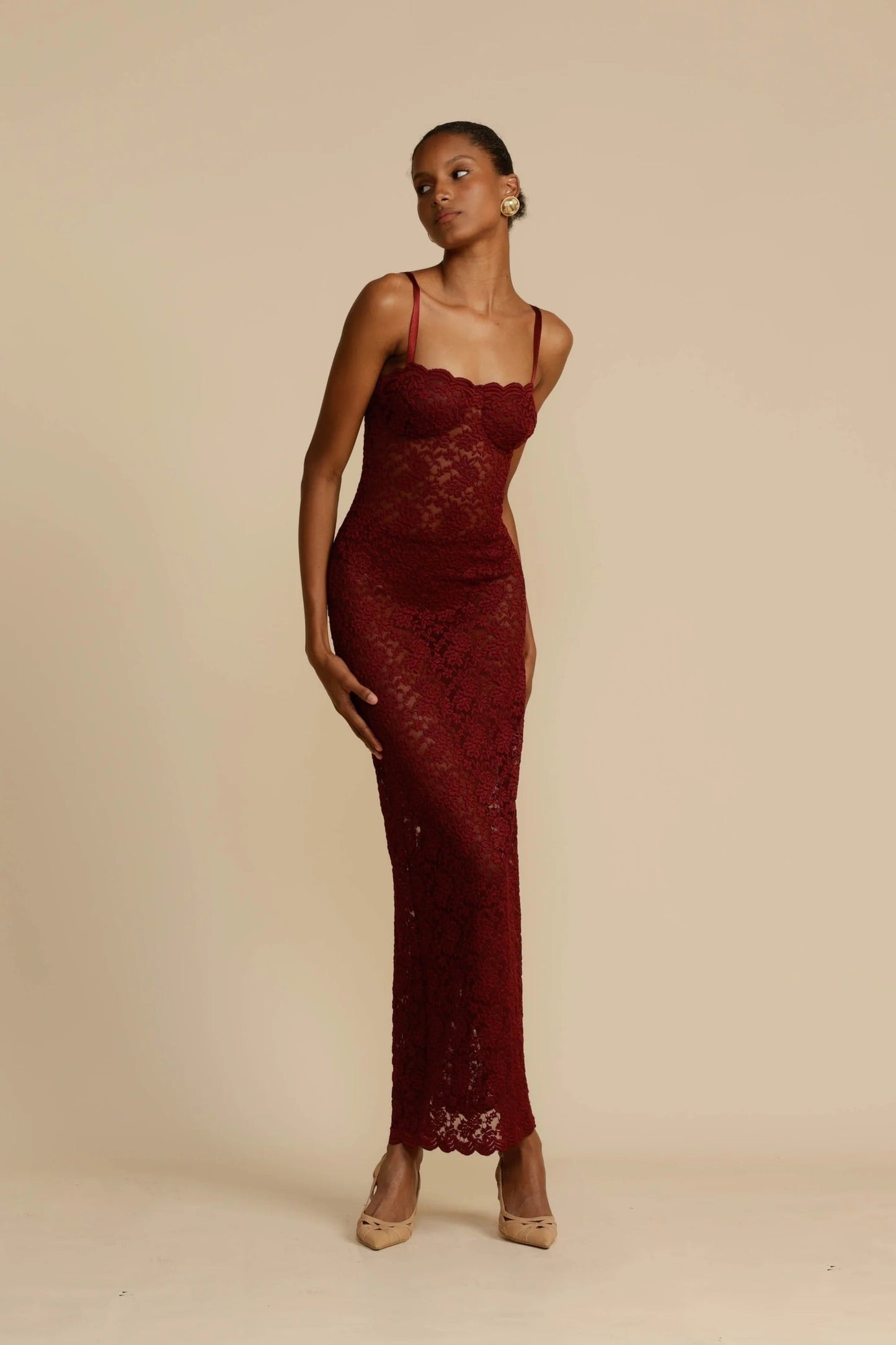 ARCINA ORI MARGOT DRESS WINE SIZE 8