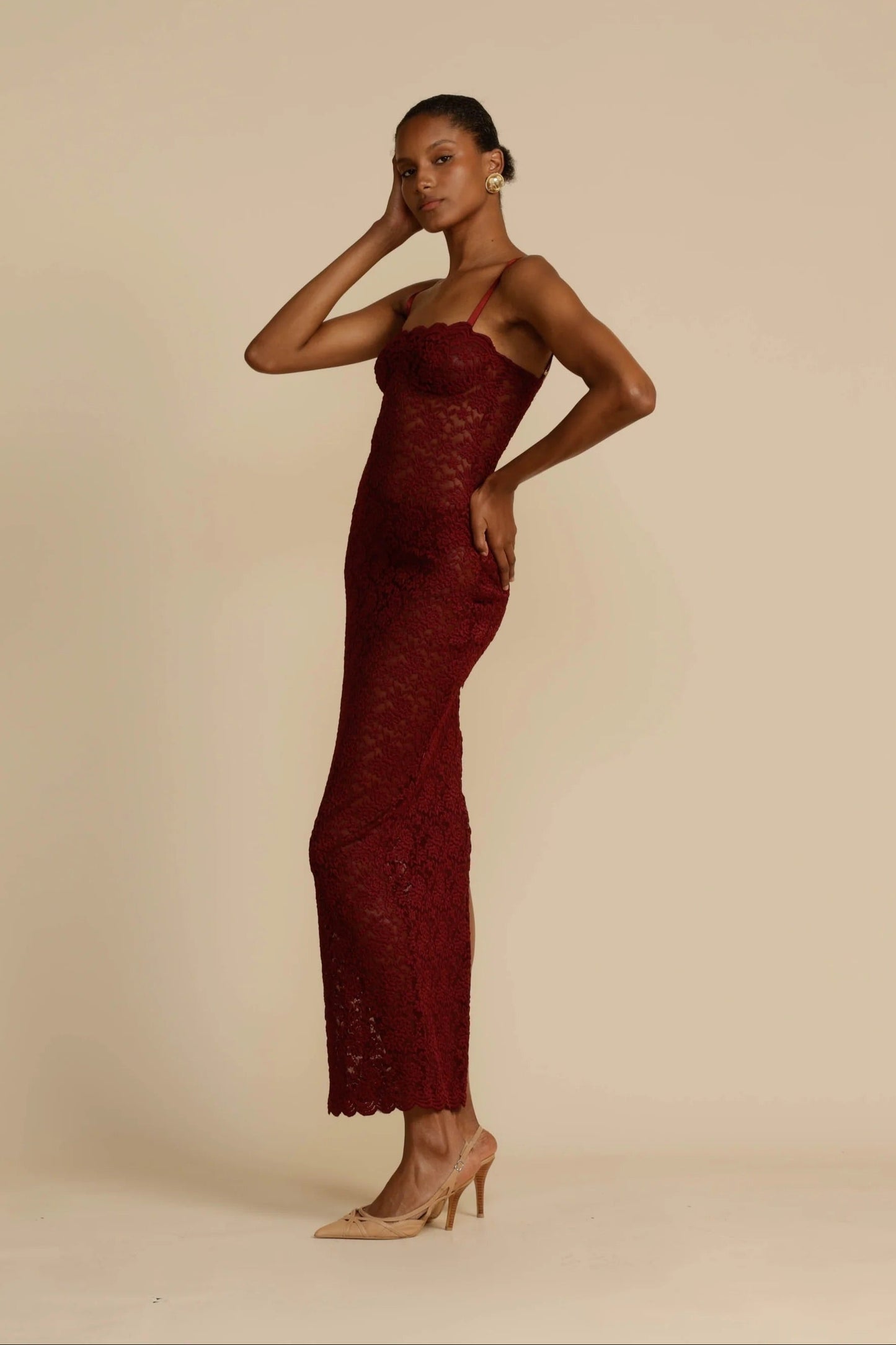 ARCINA ORI MARGOT DRESS WINE SIZE 8