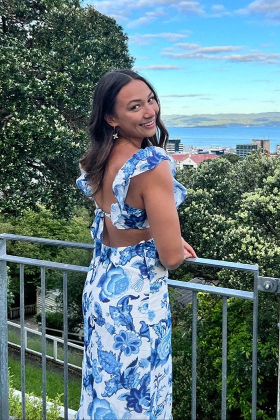 (FOR SALE) SIR THE LABEL AMARIS FRILL MIDI DRESS SIZE 10