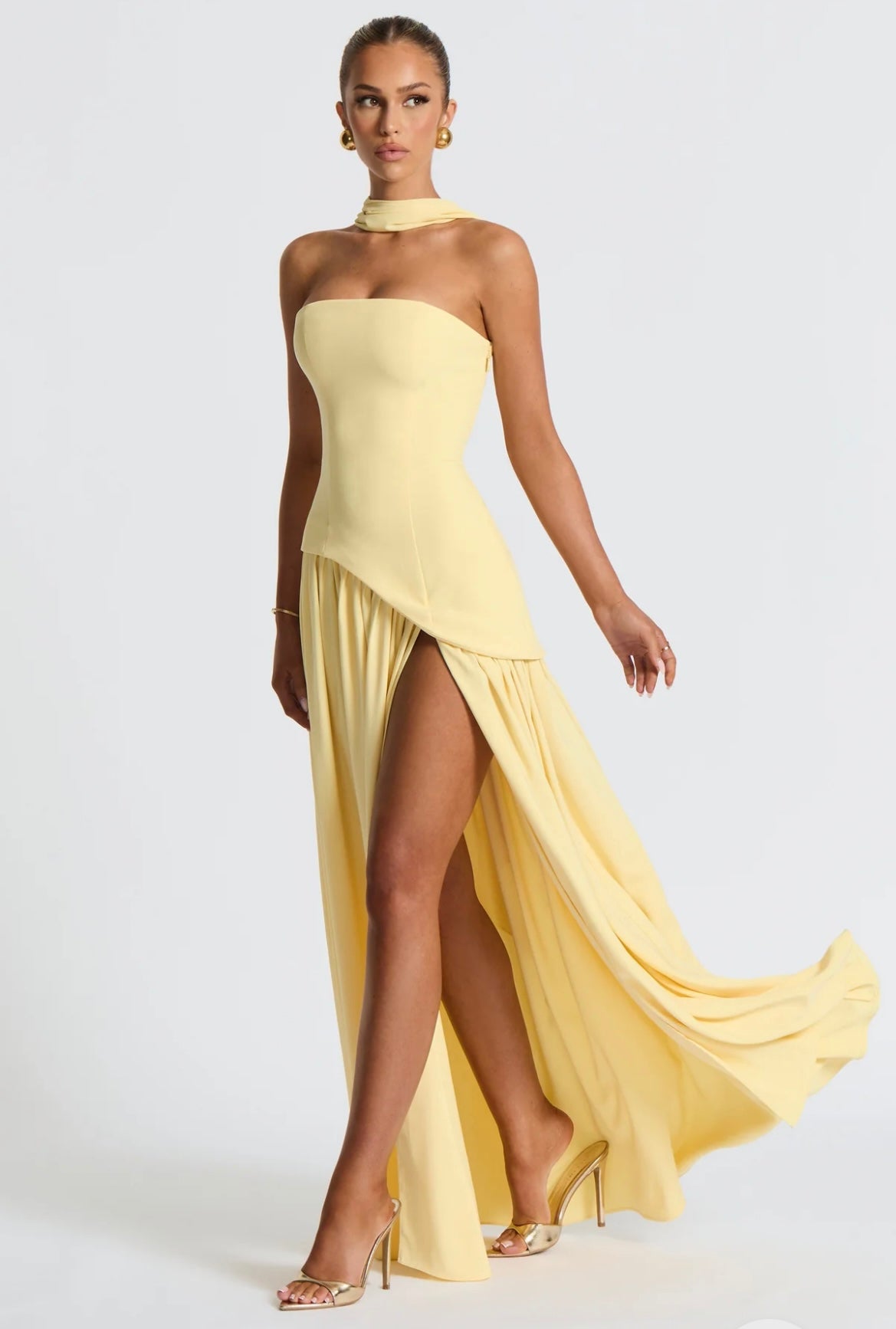 BABYBOO MALIYAH MAXI DRESS LEMON SIZE 8