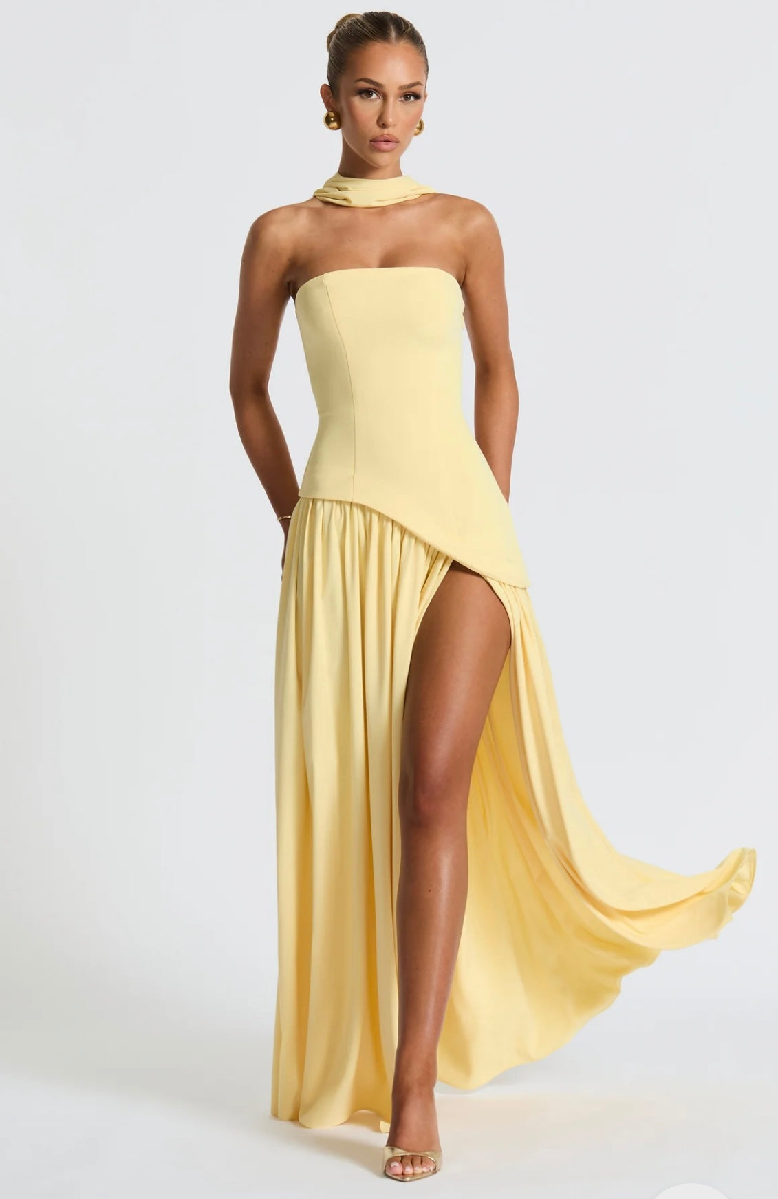 BABYBOO MALIYAH MAXI DRESS LEMON SIZE 8