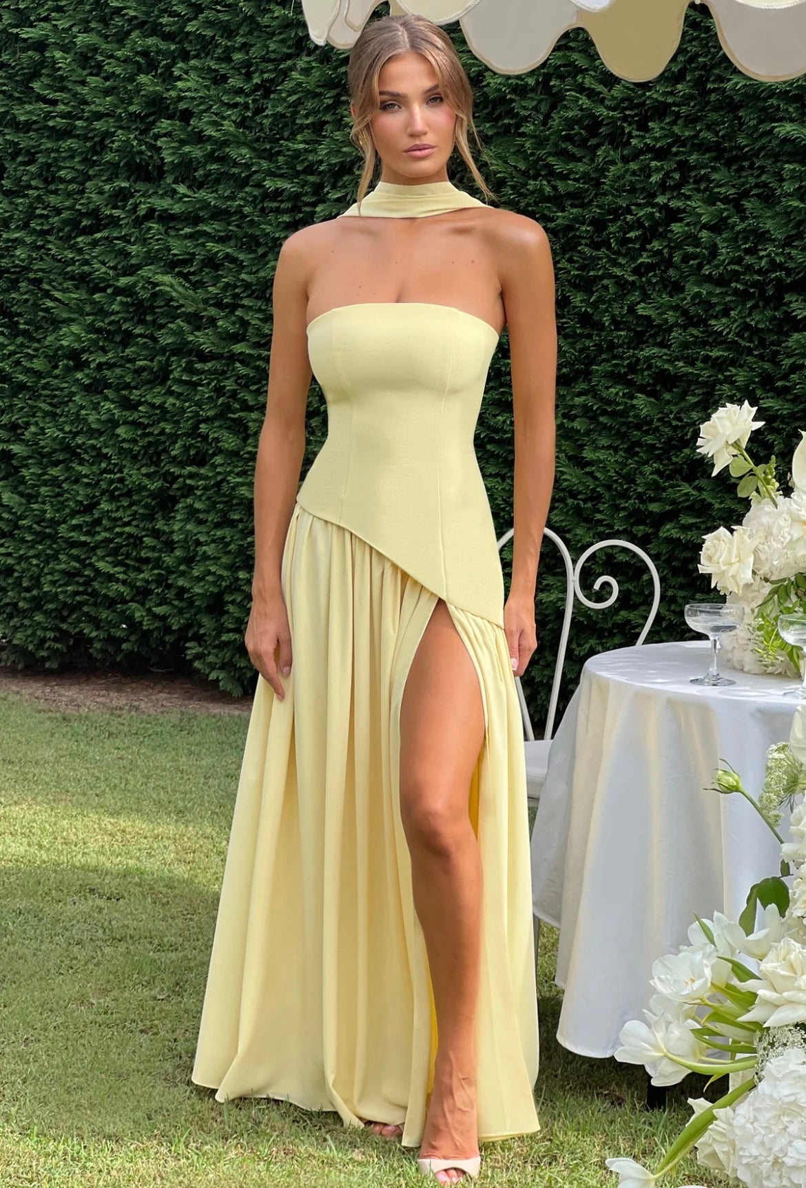 BABYBOO MALIYAH MAXI DRESS LEMON SIZE 8