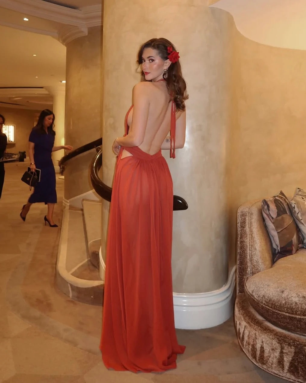 ARCINA ORI FLORENCE DRESS RED SIZE 8