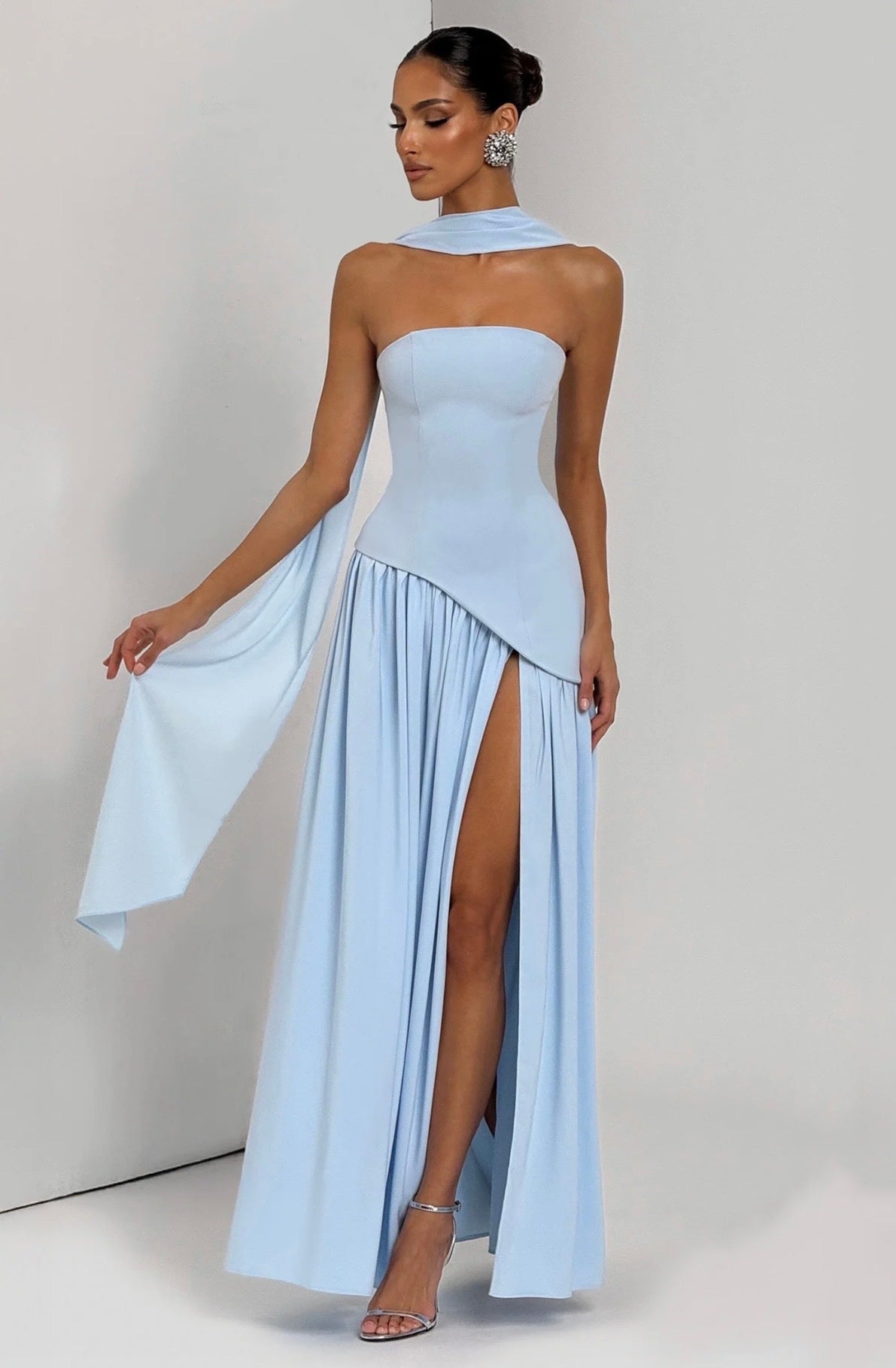 BABYBOO MALIYAH MAXI DRESS BABY BLUE SIZE 8