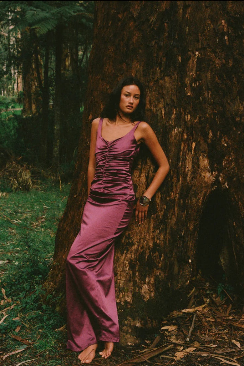 ANCE GRIA ATLEIN GOWN PLUM SIZE 8