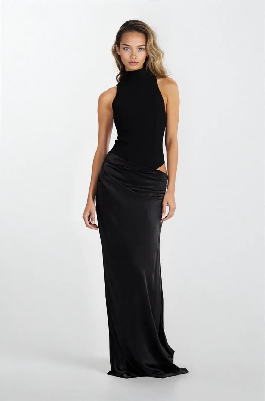 HENNE SORAIA MAXI DRESS BLACK SIZE 8, 10
