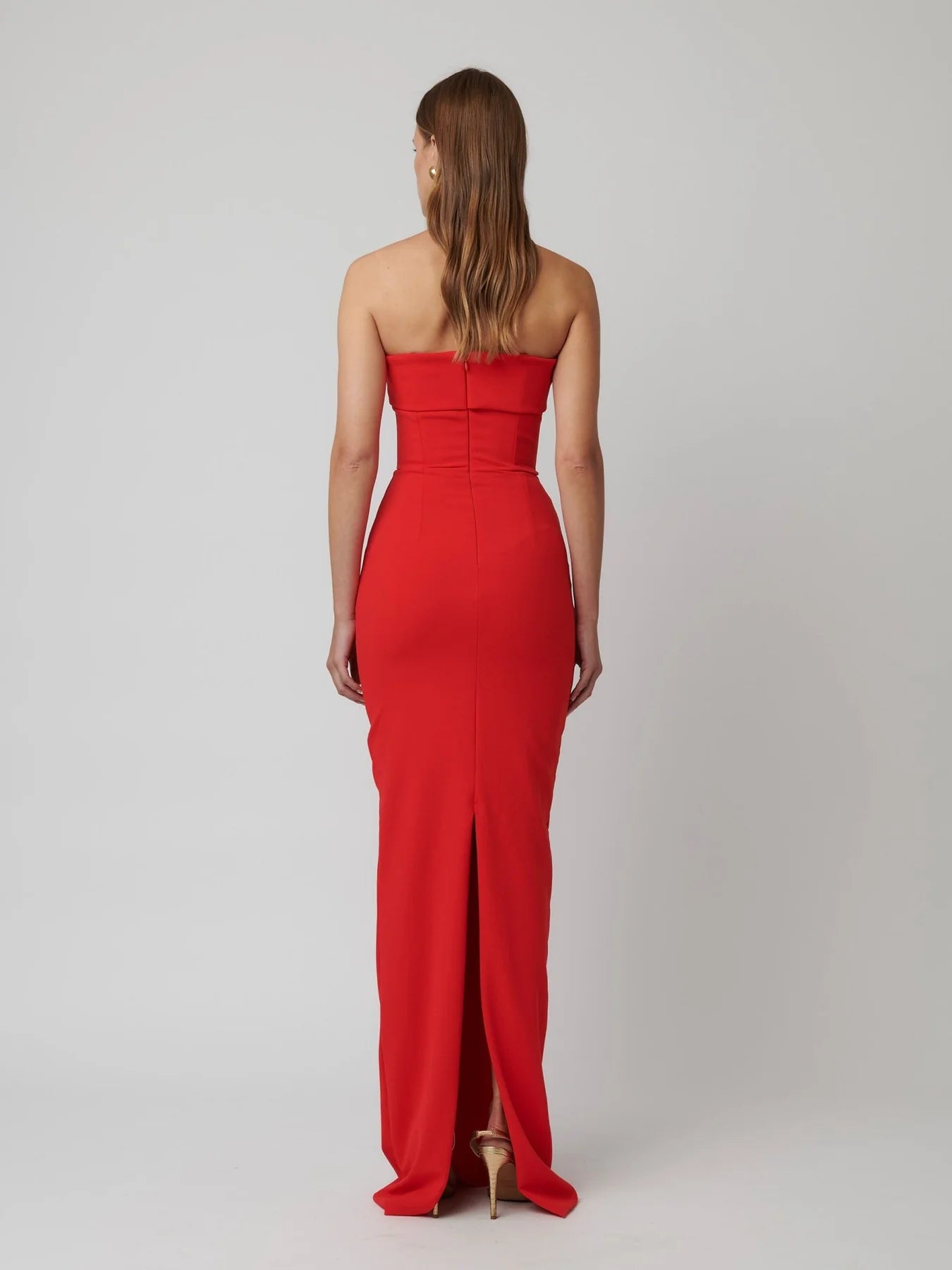 EFFIE KATS MONROE GOWN IN CHERRY RED SIZE 8