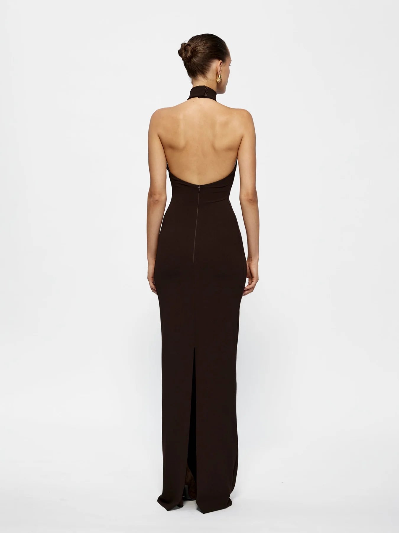 EFFIE KATS RHI GOWN COFFEE BROWN SIZE 8