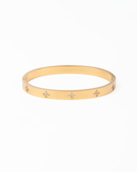 (BUY TO KEEP) MAELIS CRYSTAL FLOWER BANGLE