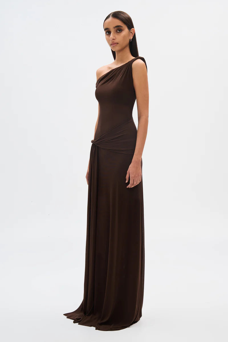 MISHA SISAL MESH DRESS ESPRESSO SIZE 8, 10