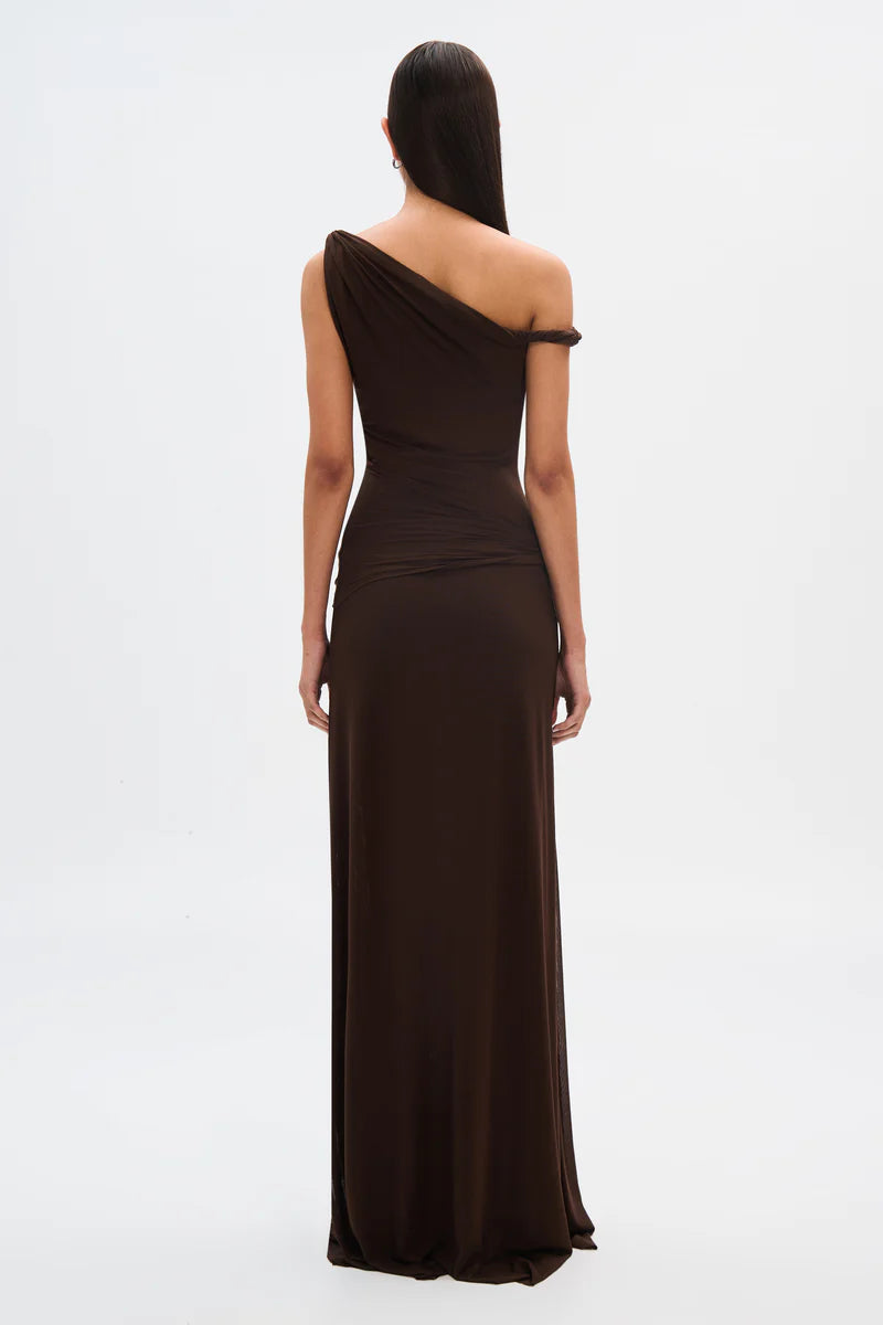 MISHA SISAL MESH DRESS ESPRESSO SIZE 8, 10