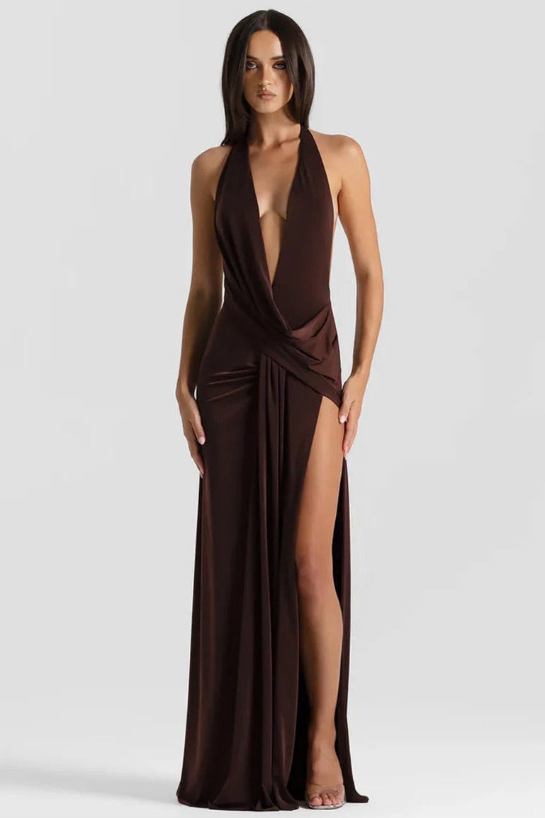 NATALIE ROLT WINONA GOWN ESPRESSO SIZE 6, 8, 10