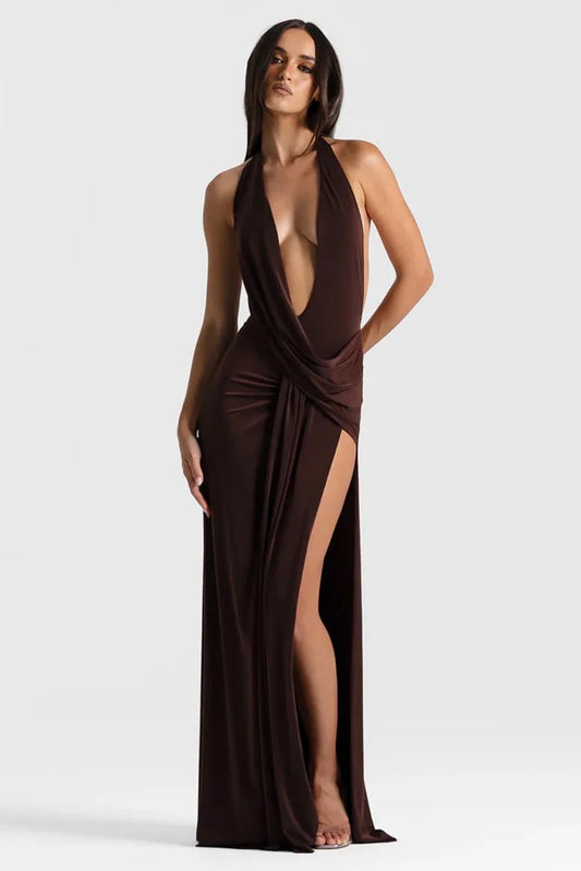 NATALIE ROLT WINONA GOWN ESPRESSO SIZE 6, 8, 10