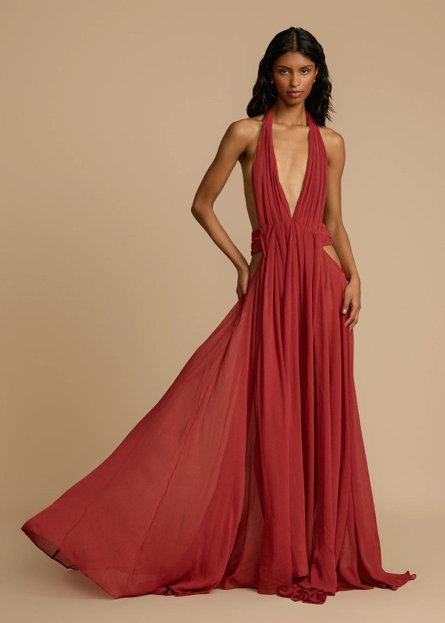 ARCINA ORI FLORENCE DRESS RED SIZE 8