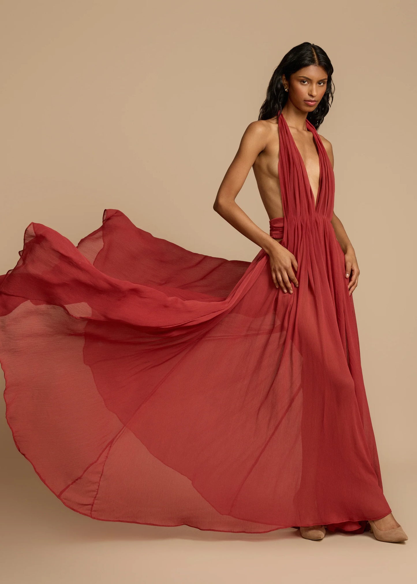 ARCINA ORI FLORENCE DRESS RED SIZE 8