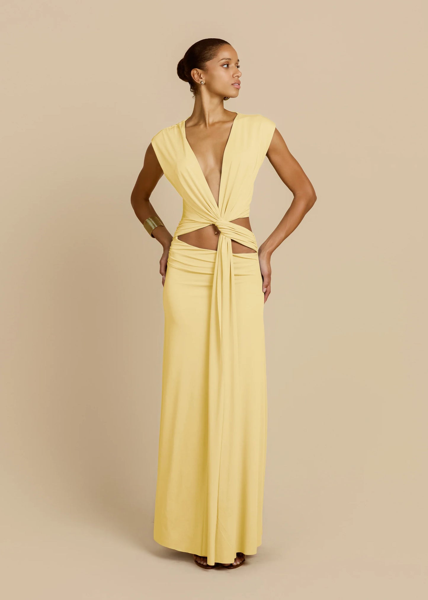 ARCINA ORI JADE DRESS LEMON YELLOW SIZE 8