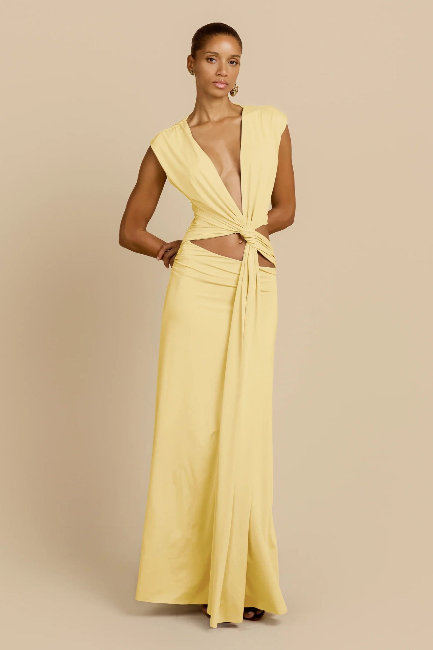 ARCINA ORI JADE DRESS LEMON YELLOW SIZE 8