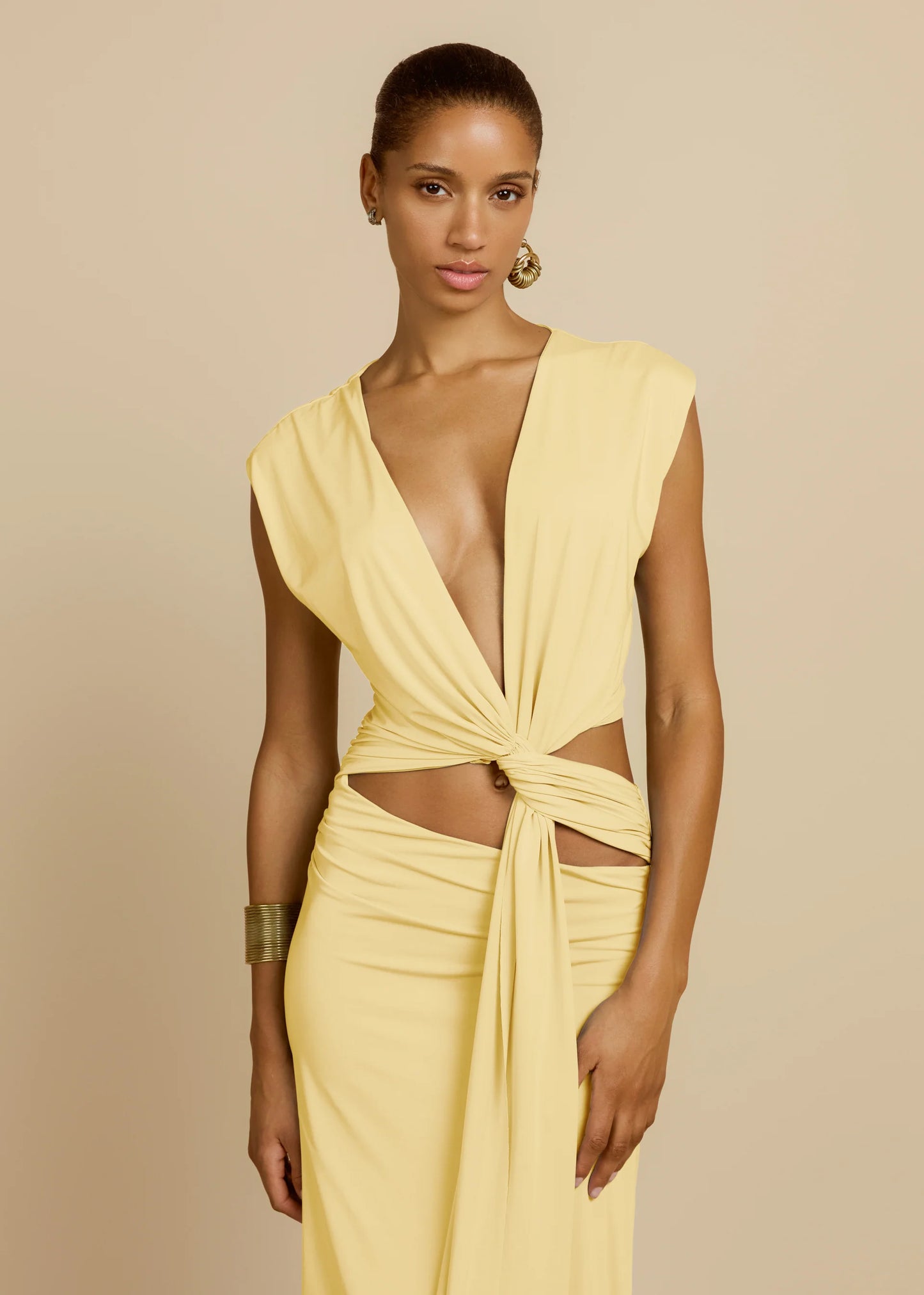 ARCINA ORI JADE DRESS LEMON YELLOW SIZE 8