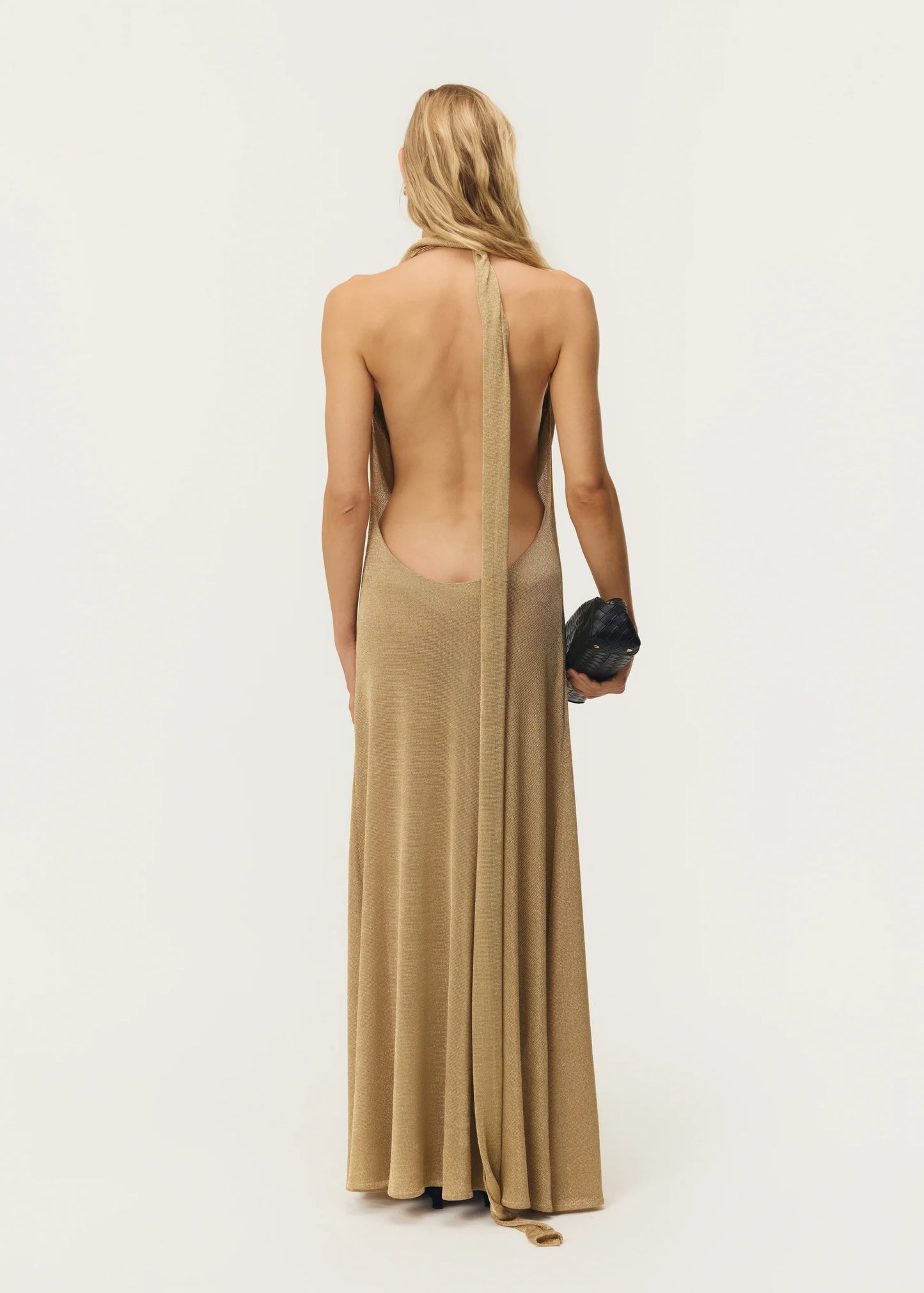 ARCINA ORI KAIA DRESS GOLD SIZE 8