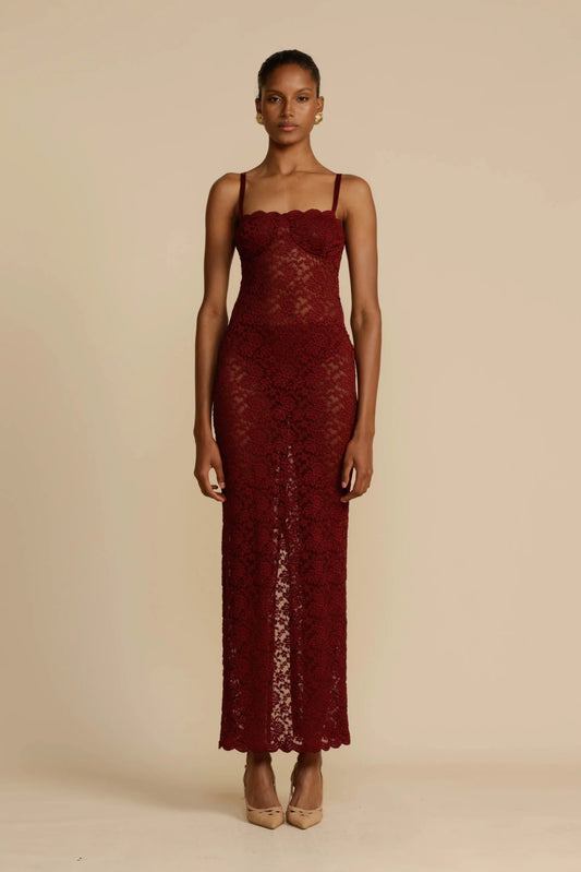 ARCINA ORI MARGOT DRESS WINE SIZE 8