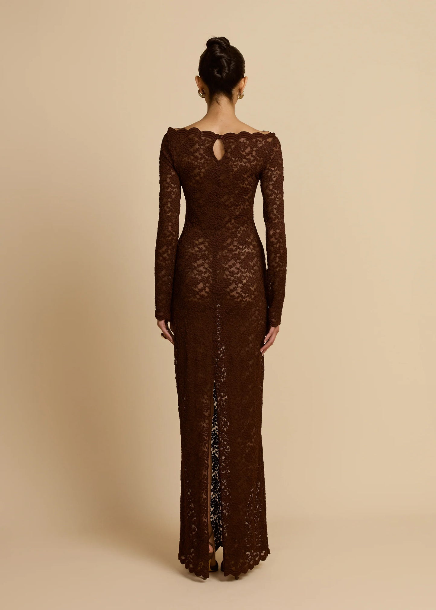 ARCINA ORI MONET MAXI DRESS CHOCOLATE BROWN SIZE 8, 10