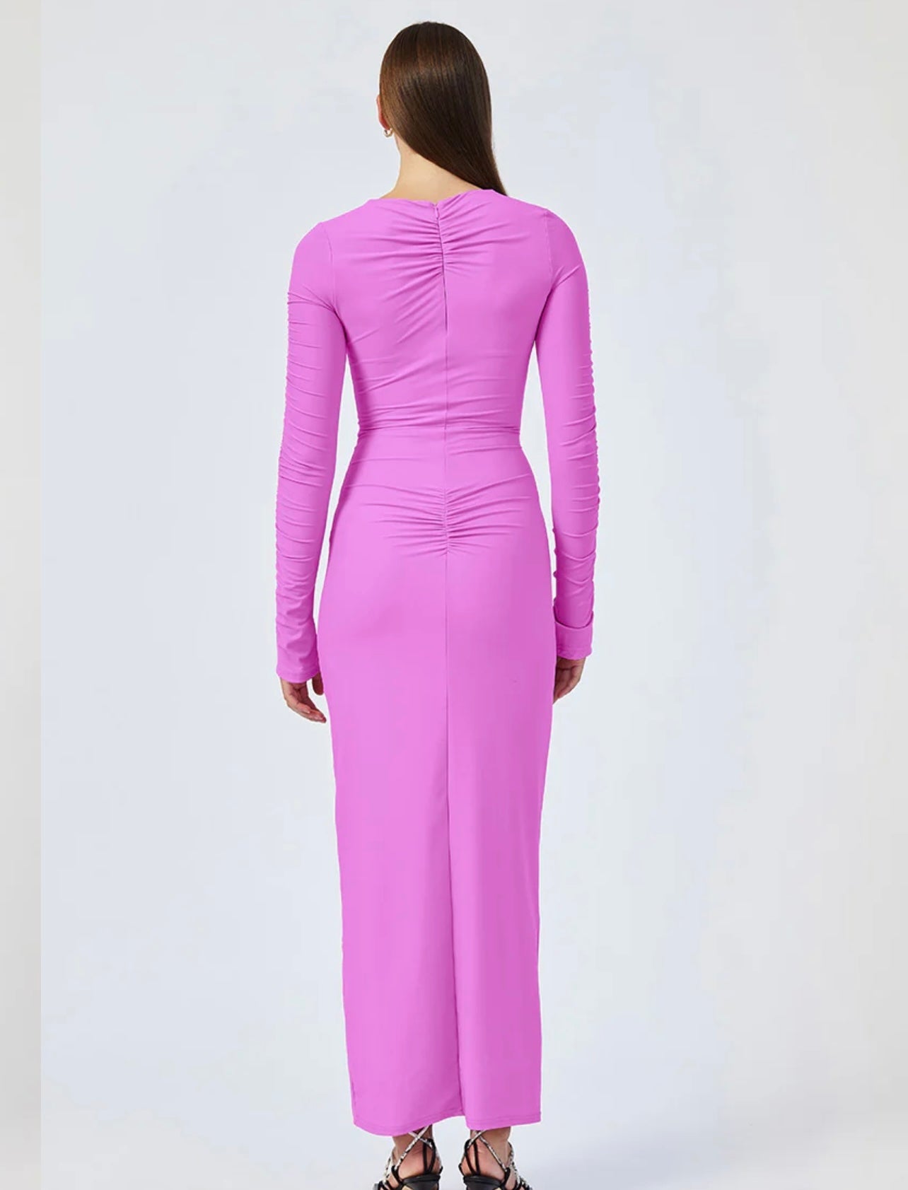 SUBOO IVY ROUCHED DRESS IN FUCHSIA SIZE 8, 10 Curated Collection SUBOO IVY ROUCHED DRESS IN FUCHSIA SIZE 8, 10 Curated Collection