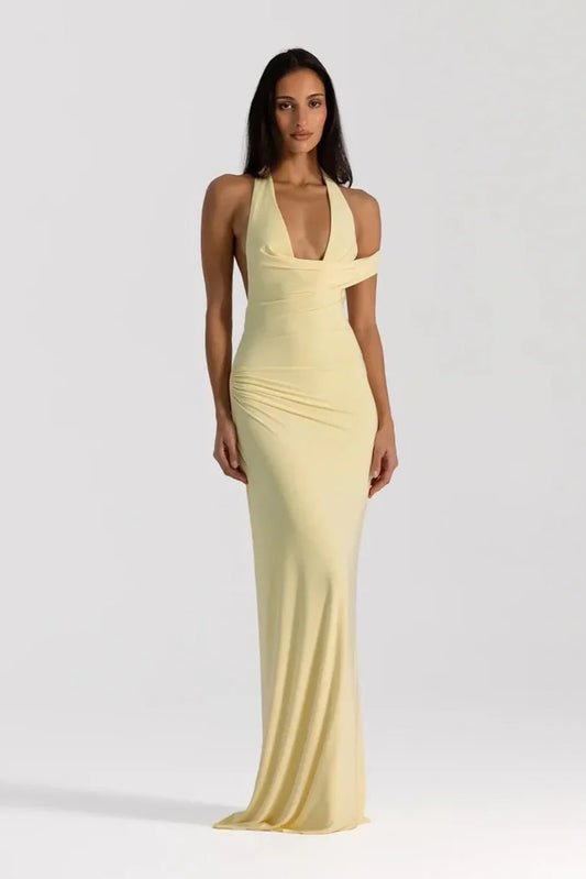 NATALIE ROLT MARIELA GOWN LEMON SIZE 6, 10