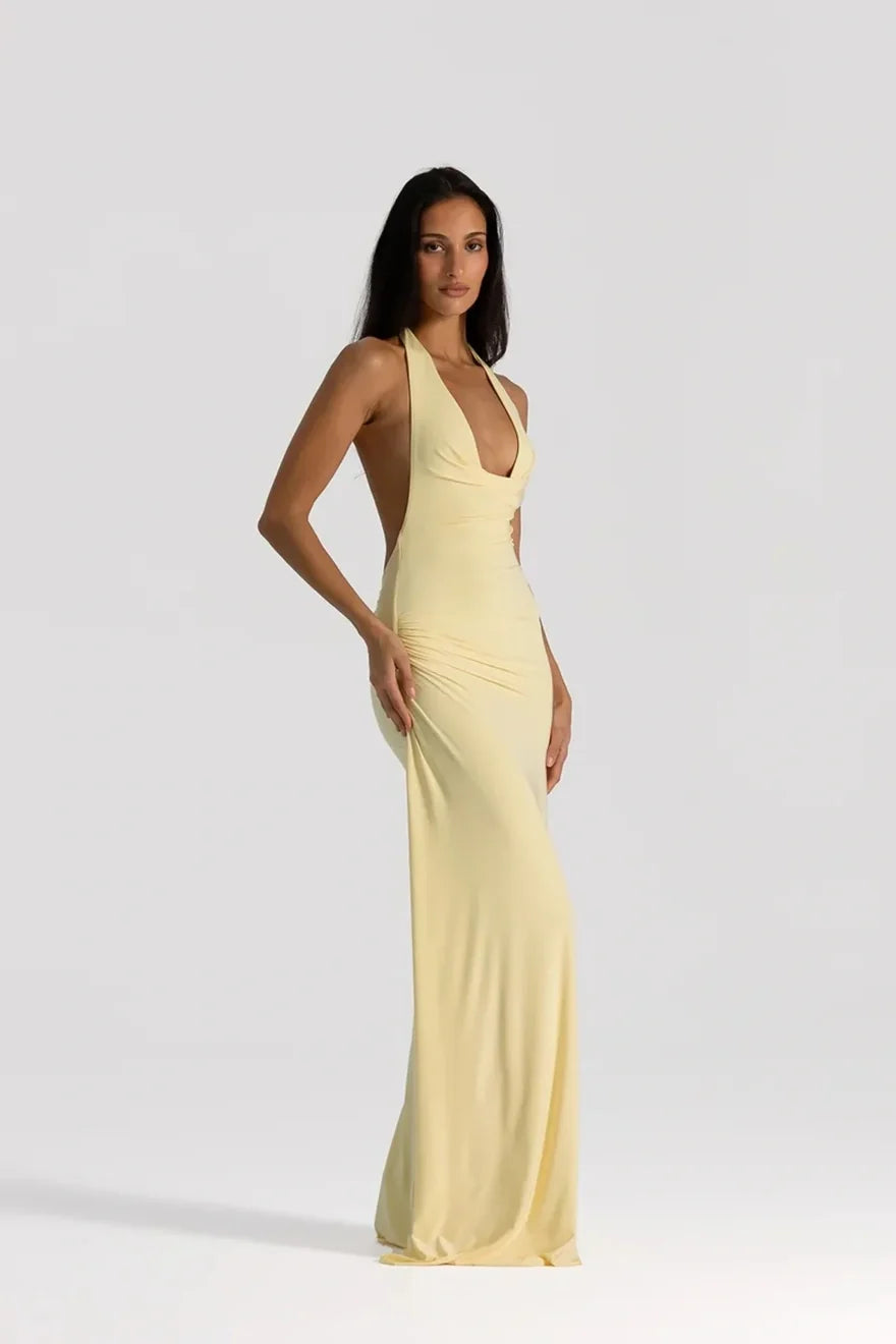 NATALIE ROLT MARIELA GOWN LEMON SIZE 6, 10