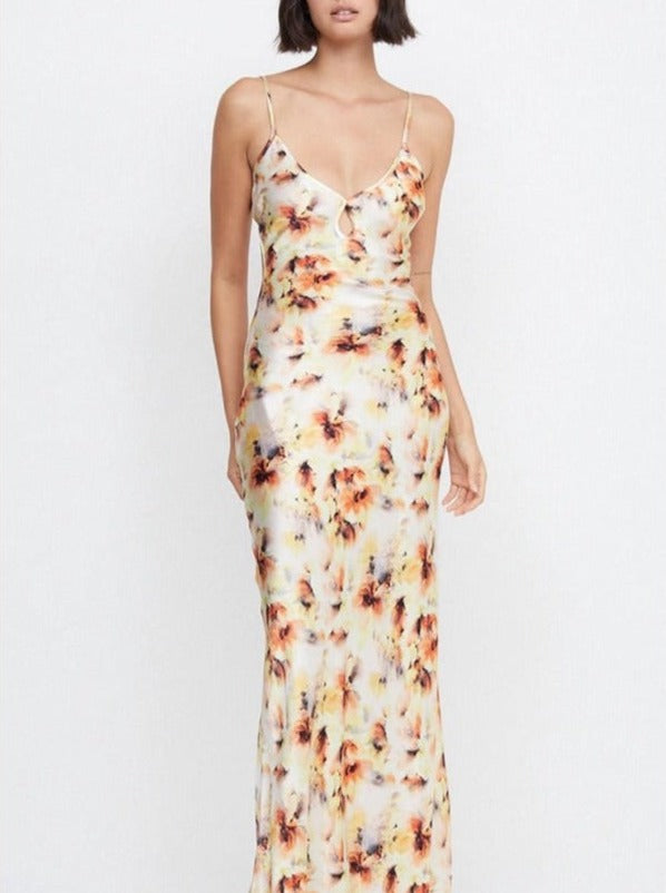 BEC & BRIDGE CEDAR CITY MAXI DRESS SUNSET YELLOW SIZE AU 10
