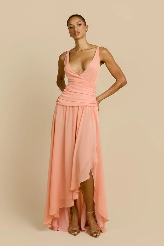 ARCINA ORI DELILAH DRESS PEACH SIZE 8, 10