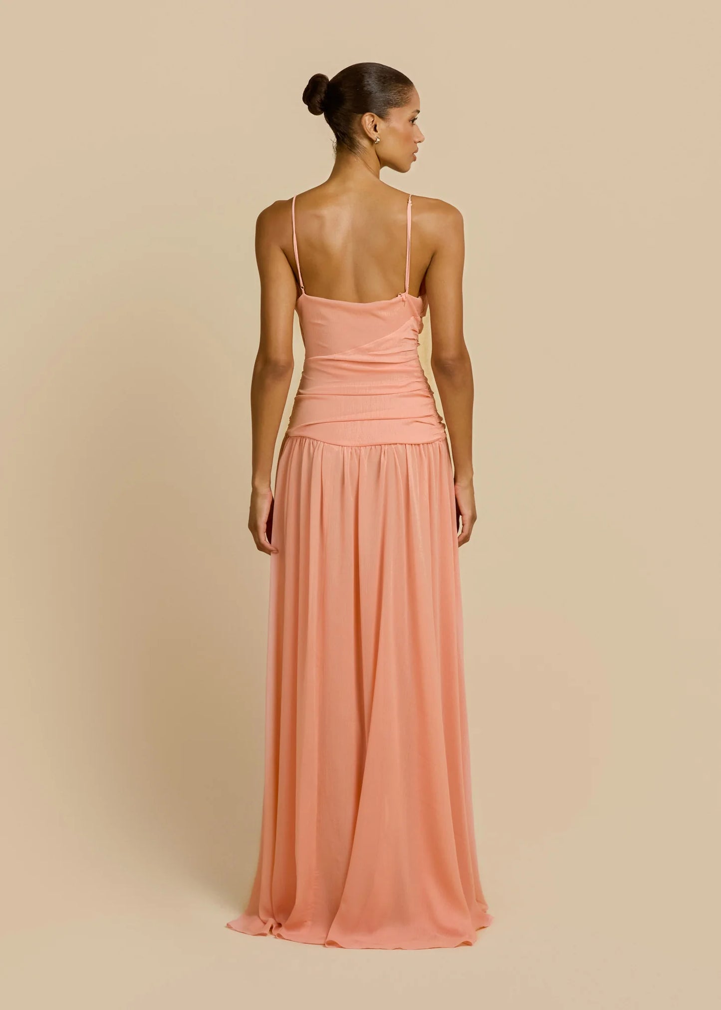 ARCINA ORI DELILAH DRESS PEACH SIZE 8, 10