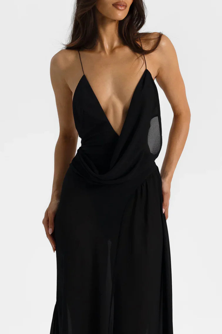 NATALIE ROLT AGNES DRESS BLACK SIZE 8
