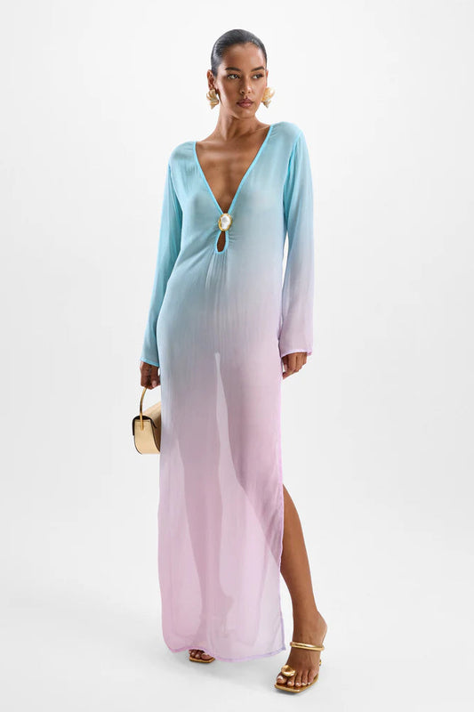 CIN CIN HOTLINE MOONSTONE MAXI DRESS GELATO SIZE 8