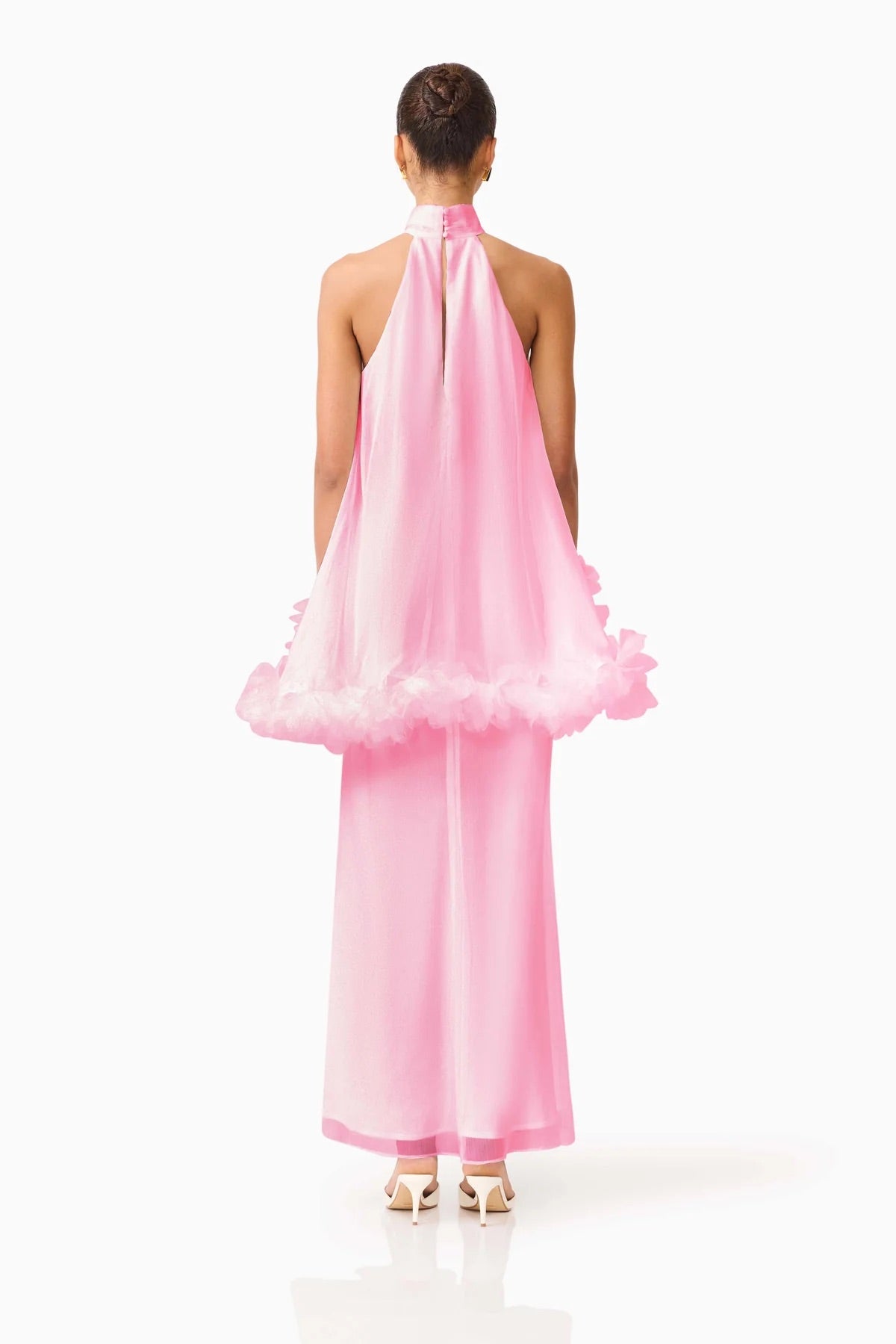 ELLIATT POPPY CAPE GOWN PINK SIZE 8