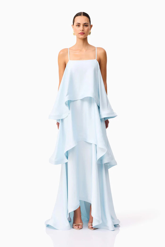 ELLIATT TILLY TIERED MAXI DRESS BLUE SIZE 8, 10