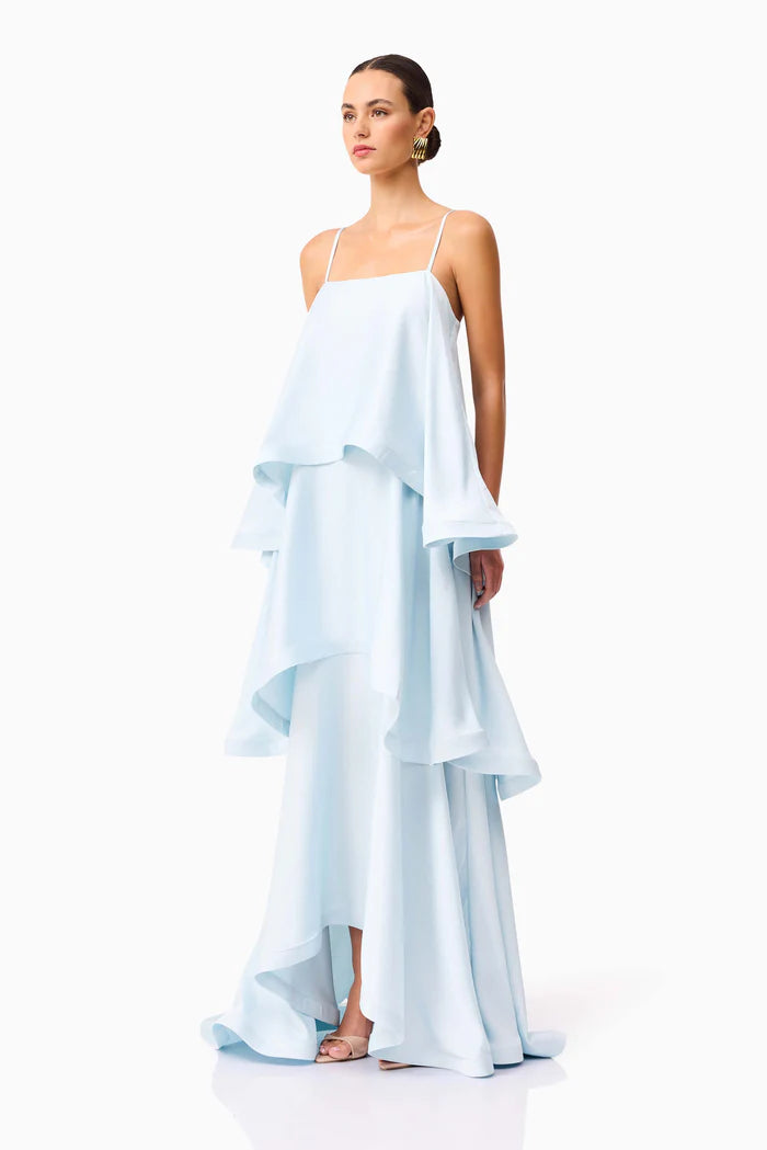 ELLIATT TILLY TIERED MAXI DRESS BLUE SIZE 8, 10