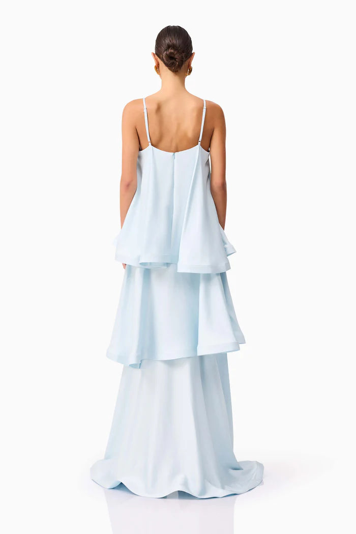 ELLIATT TILLY TIERED MAXI DRESS BLUE SIZE 8, 10
