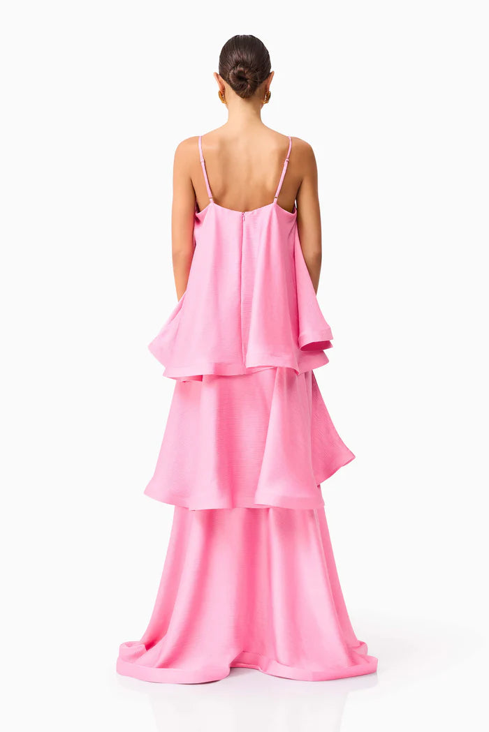 ELLIATT TILLY TIERED MAXI DRESS IN PINK SIZE 8