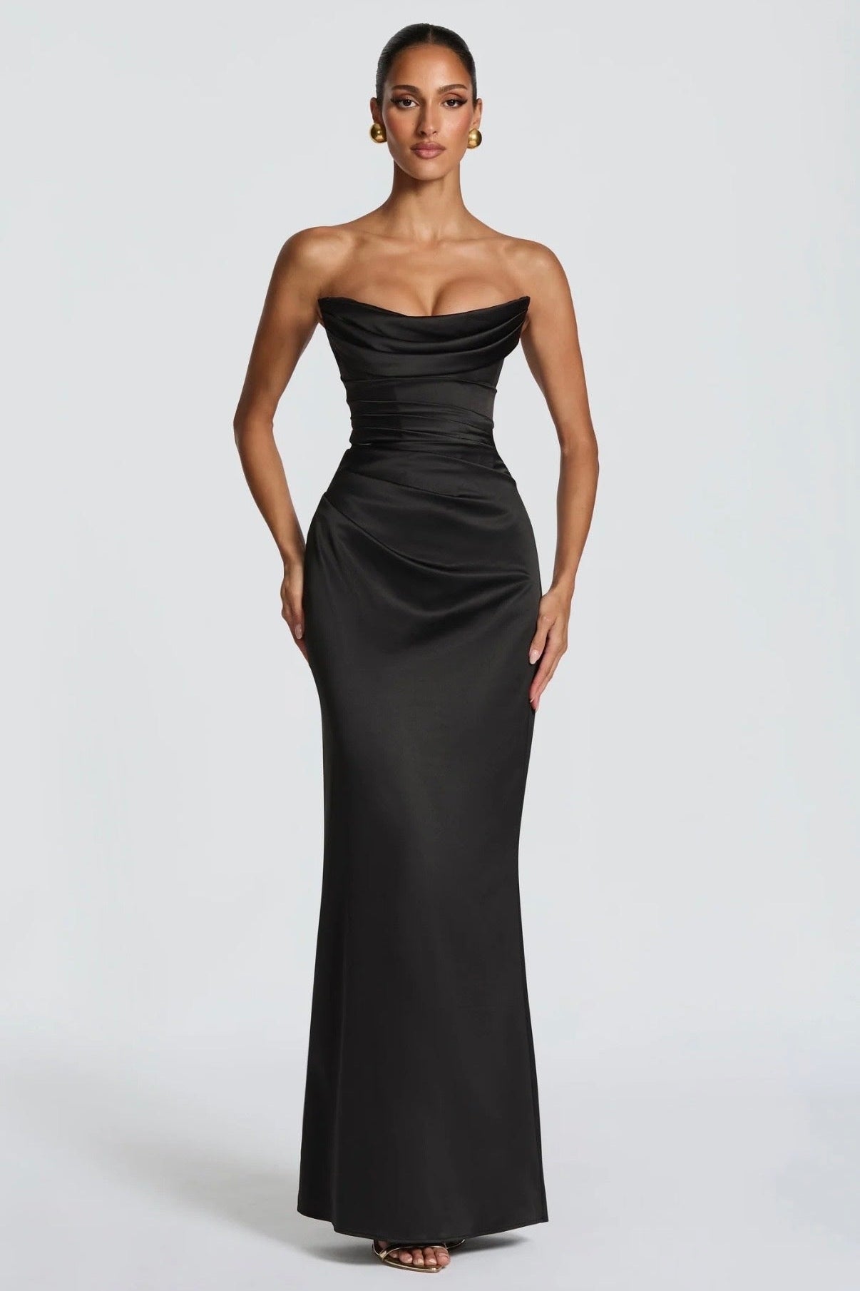 BABYBOO VESSA MAXI DRESS BLACK SIZE 8, 10