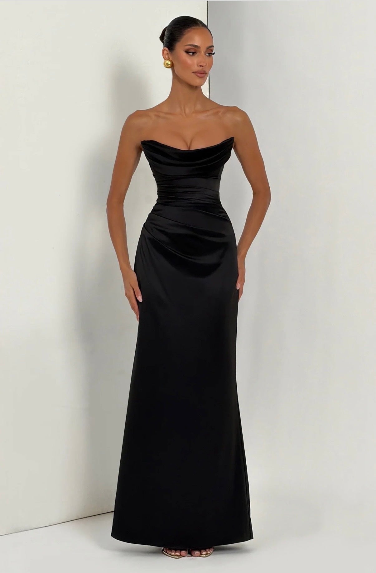 BABYBOO VESSA MAXI DRESS BLACK SIZE 8, 10