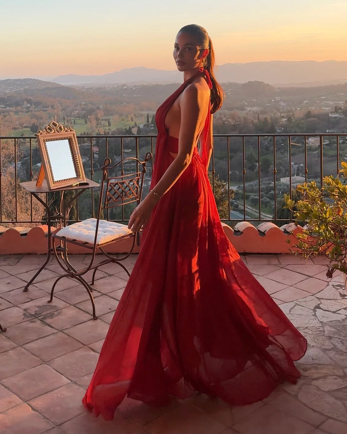 ARCINA ORI FLORENCE DRESS RED SIZE 8