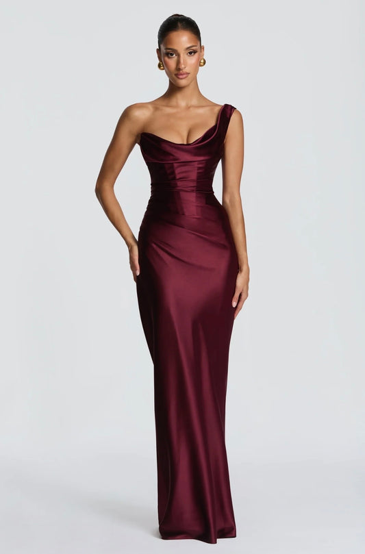 BABYBOO THALASSA MAXI DRESS CHERRY LACQUER SIZE 8