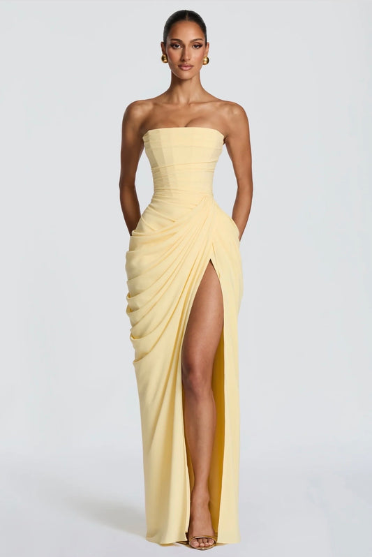 BABYBOO CYRA MAXI DRESS LEMON SIZE 8