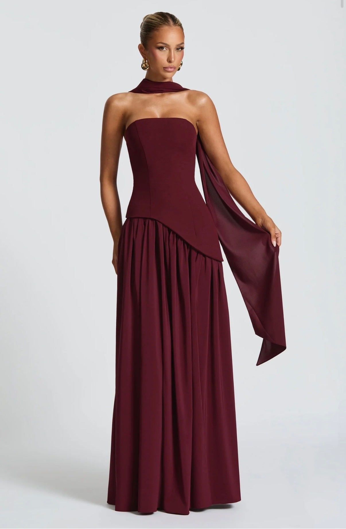 BABYBOO MALIYAH MAXI DRESS CHERRY LACQUER SIZE 6, 8, 10