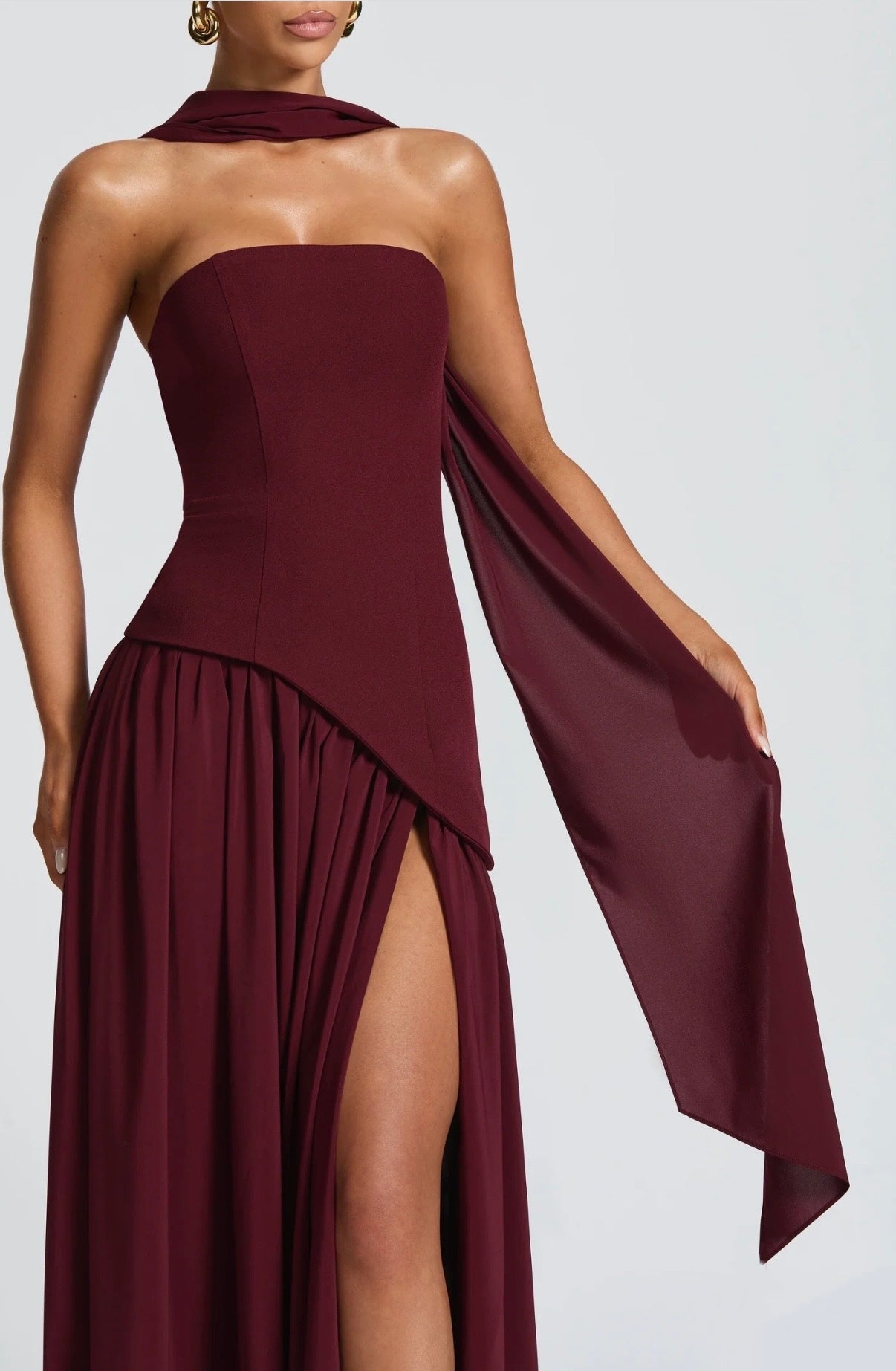 BABYBOO MALIYAH MAXI DRESS CHERRY LACQUER SIZE 6, 8, 10
