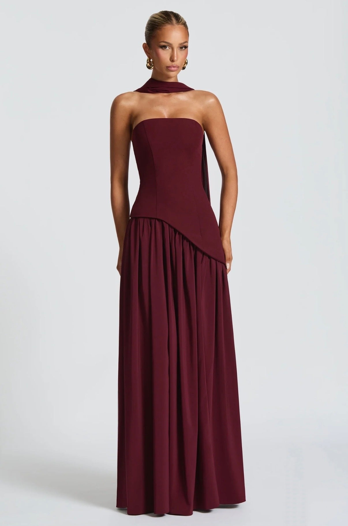 BABYBOO MALIYAH MAXI DRESS CHERRY LACQUER SIZE 6, 8, 10