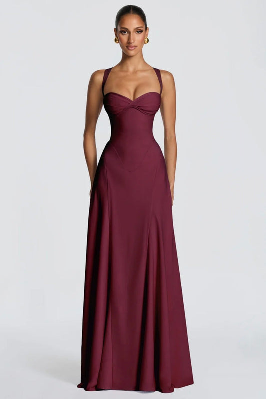 BABYBOO IRIE MAXI DRESS CHERRY LACQUER SIZE 10